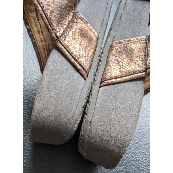 Bare Trap GEMINI Sandal Metallic Faux Snakeskin Slip On Spring Summer Size 7M - Picture 9 of 13
